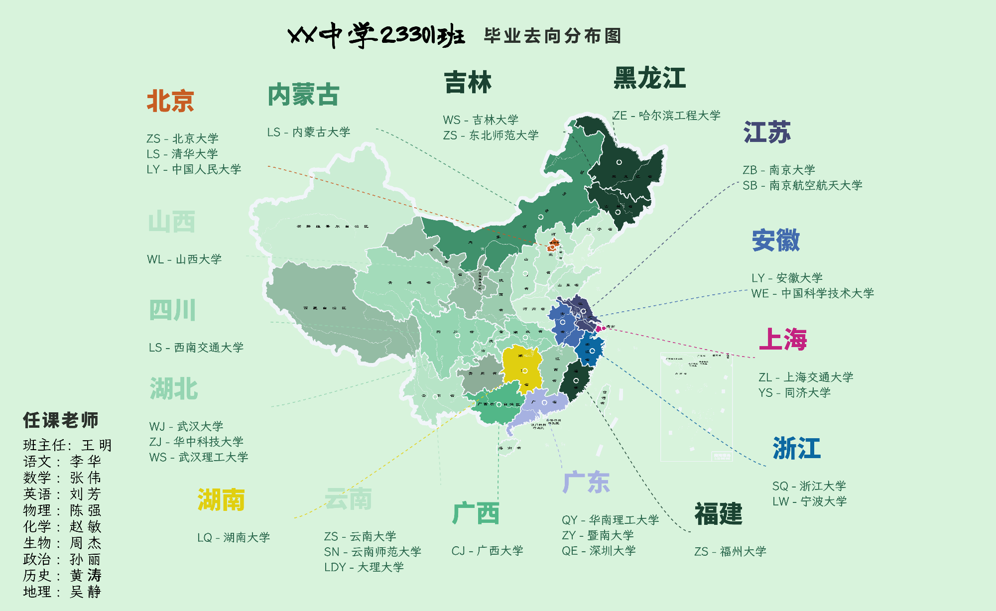 清爽薄荷 · 青春水彩绿